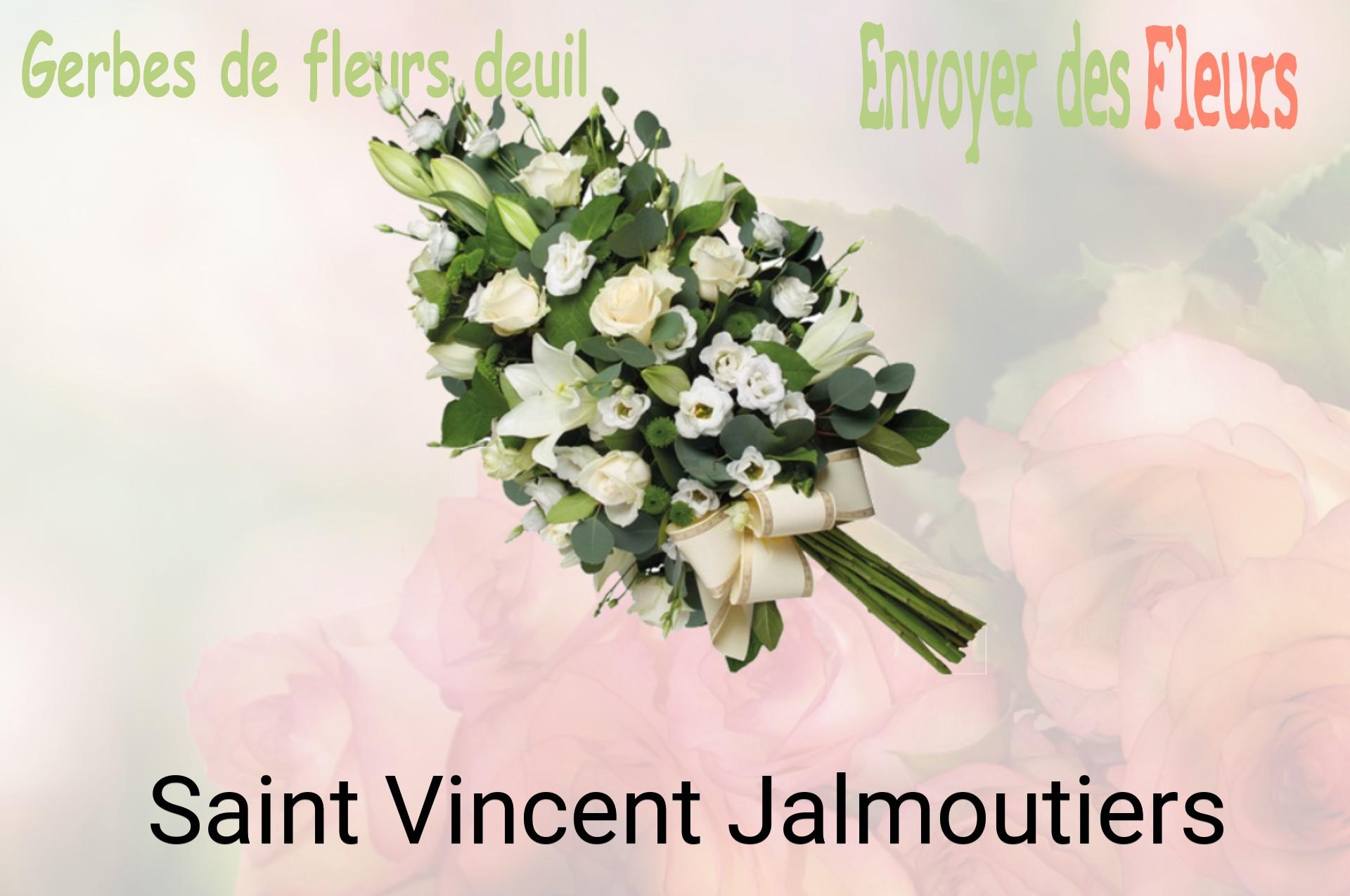 Gerbe de fleurs de deuil livrée à Saint-Vincent-Jalmoutiers
